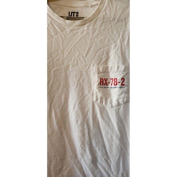 Gundam Rx-78-2 T Shirt Mens Large White Short Sleeve Anime Excellent D25 - Picture 4 of 6